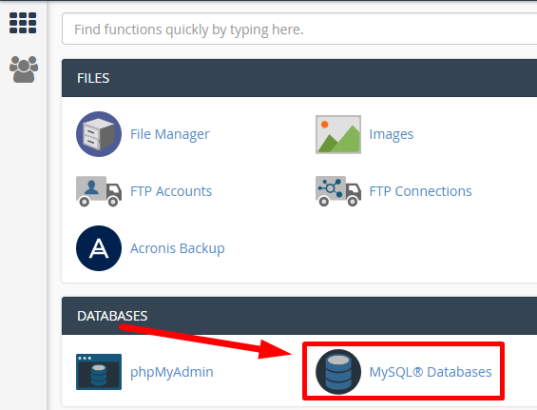 Acronis резервное копирование mysql